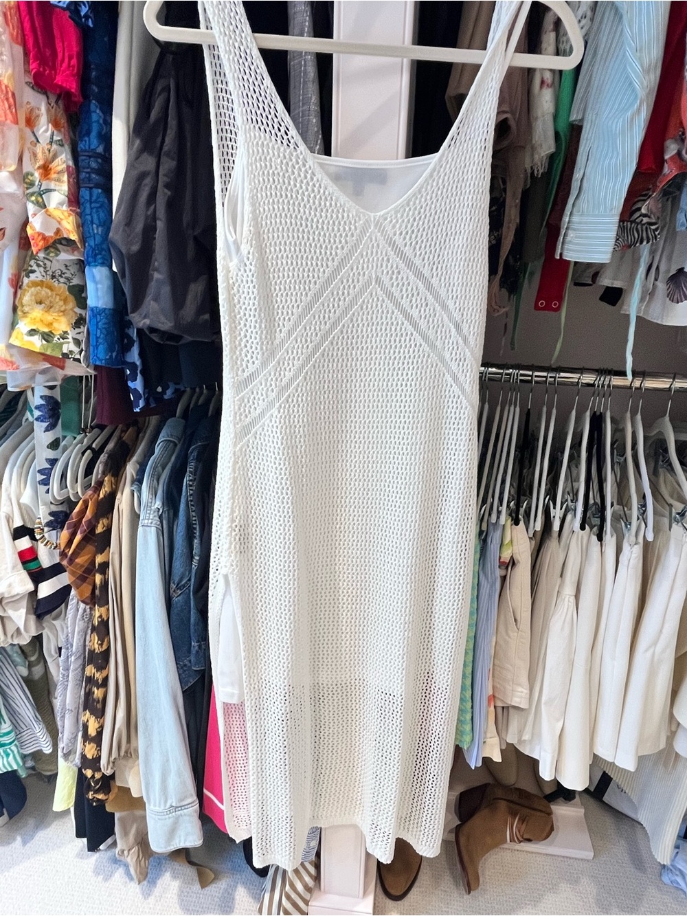 LULUS White Crochet Cover-Up Dress
